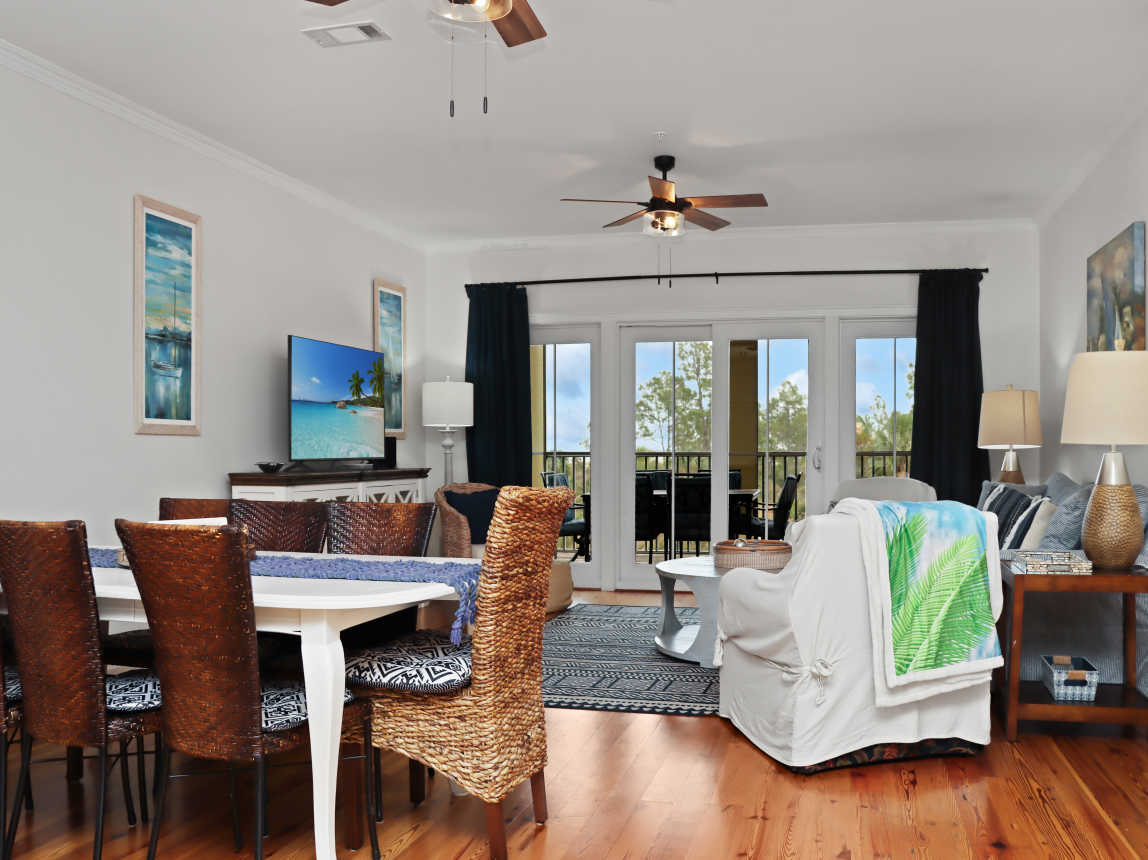 Living Area with Beach Front Deck