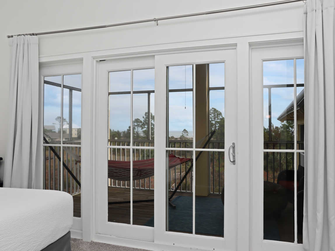 Bedroom 1 with Beachfront Deck