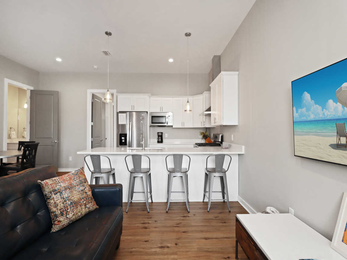 View of Kitchen from Living Room