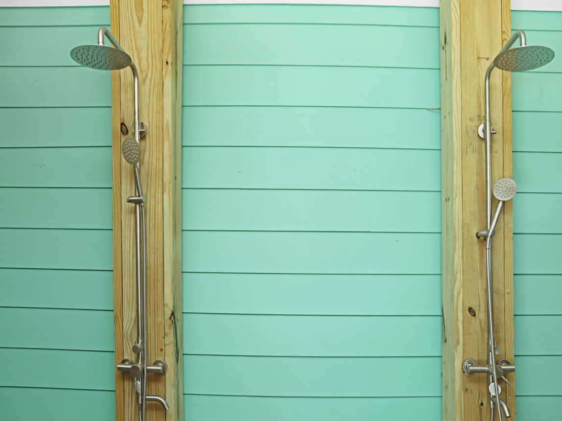 Dual Headed Outdoor Shower