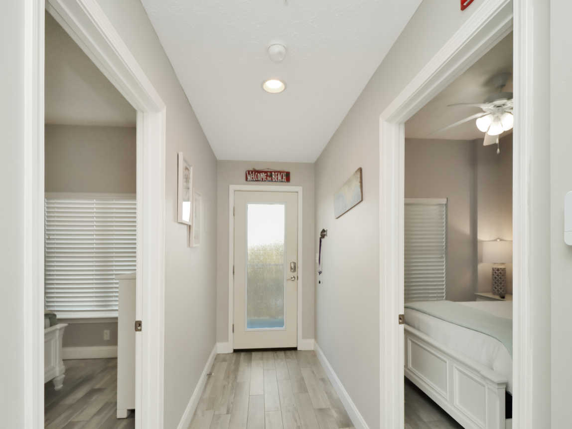 Front Hallway with Two Bedrooms