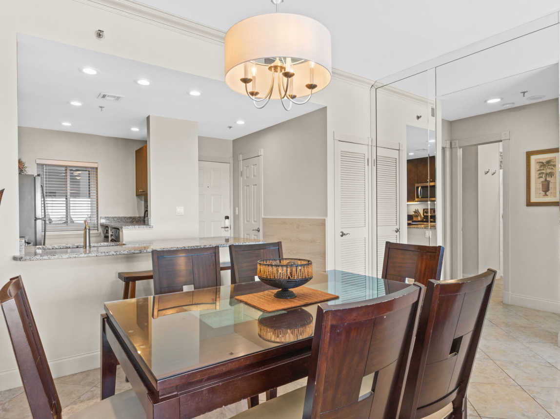 Dining Table to seat 6 for a full on meal or a friendly game of cards.