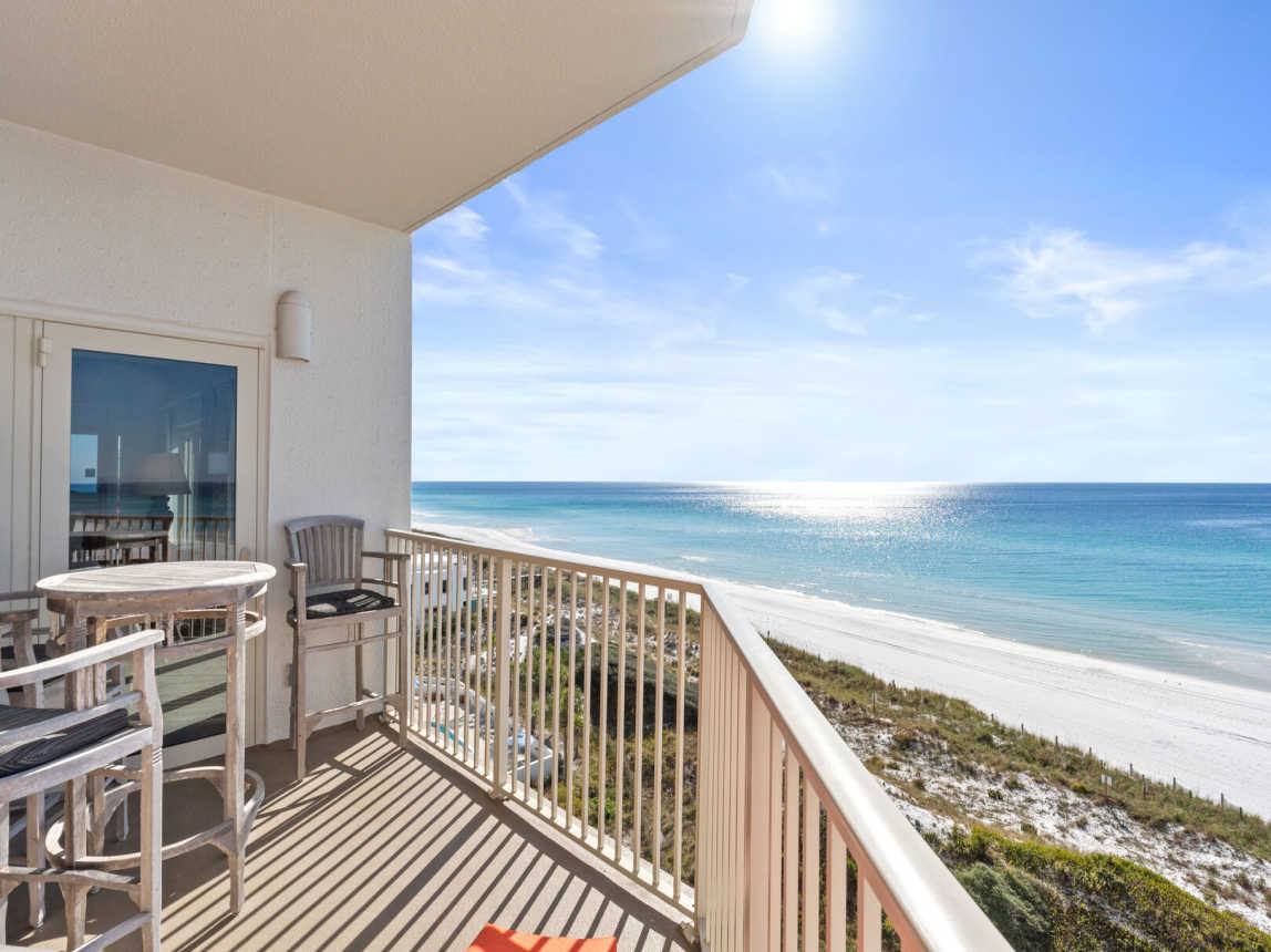 Beautiful views from the 7th floor balcony looking eastward.