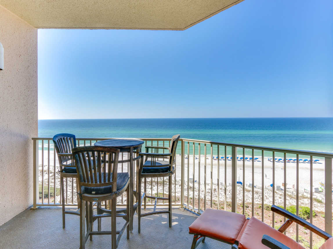 Beautiful full view of the sand and water on your private balcony.