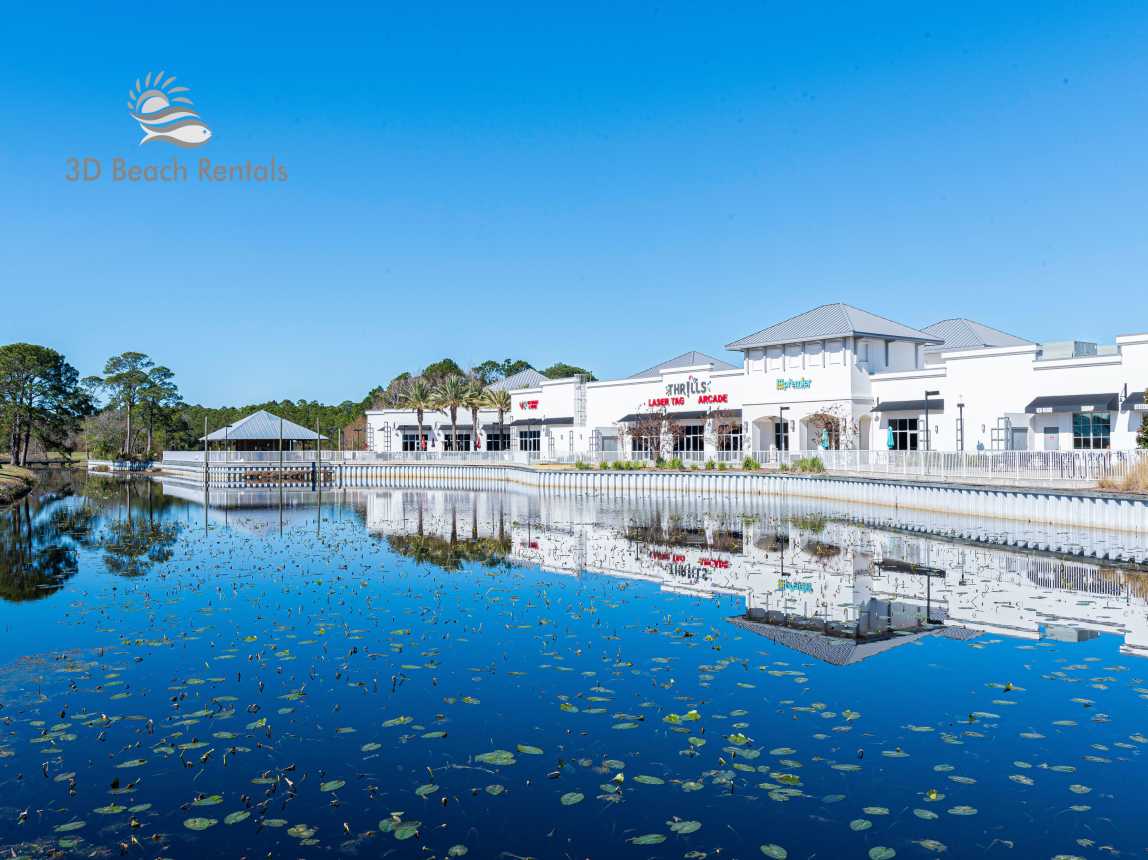 Seascape Center at the entrance to Seascape featuring many restaurants and shops