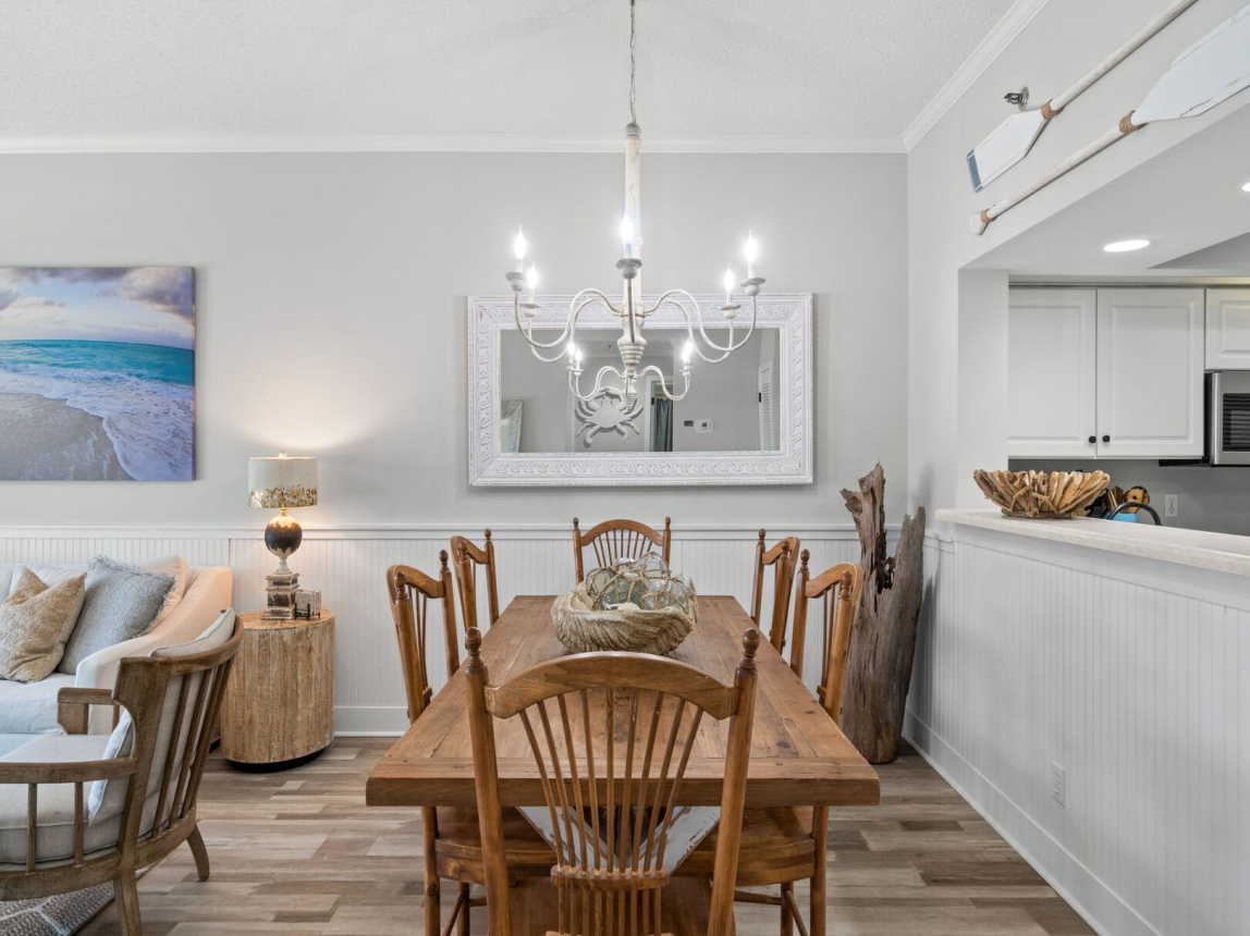 Dining Room has a glass top table for 6 for family meals or family game night.