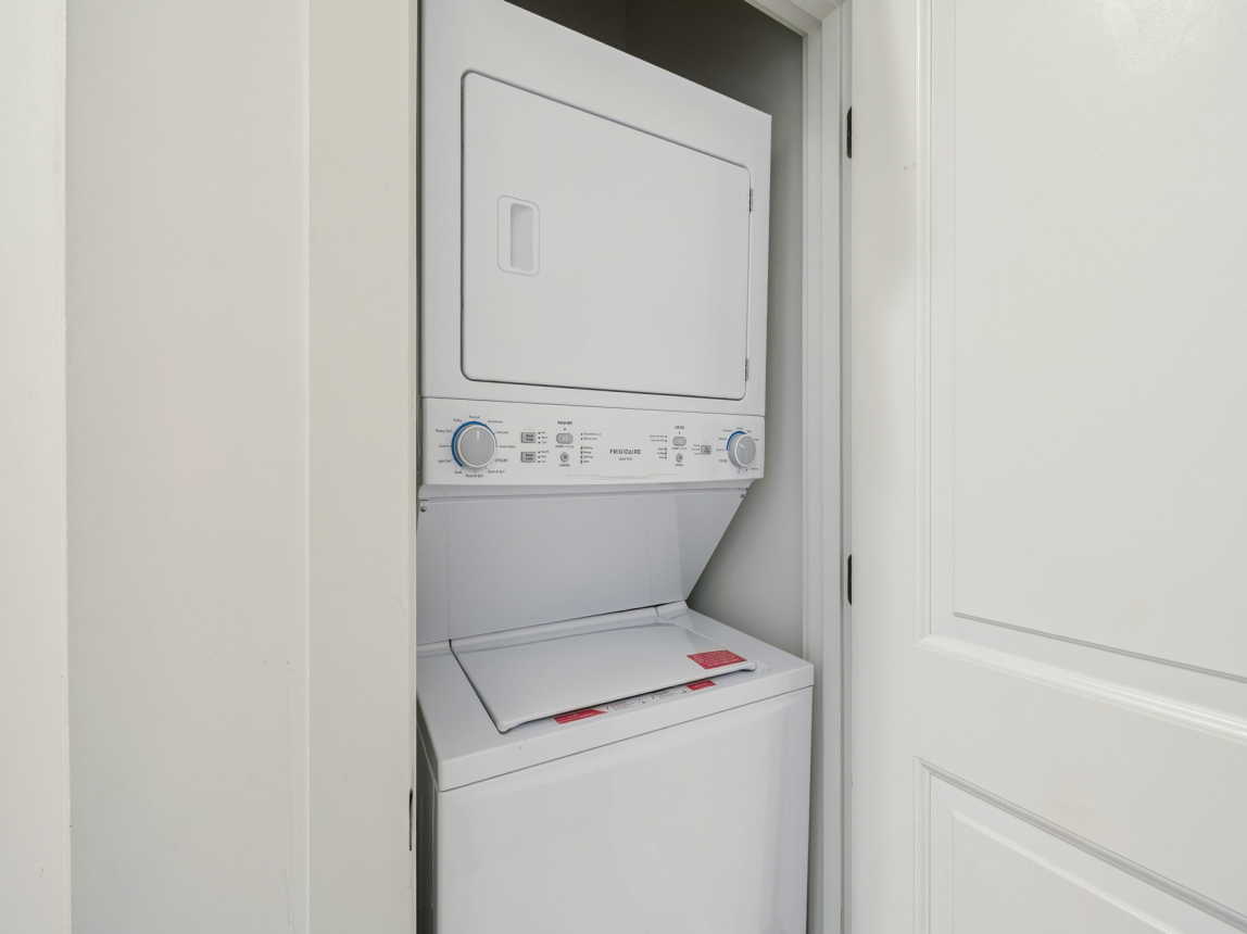 Stack Washer & Dryer Off the Kitchen
