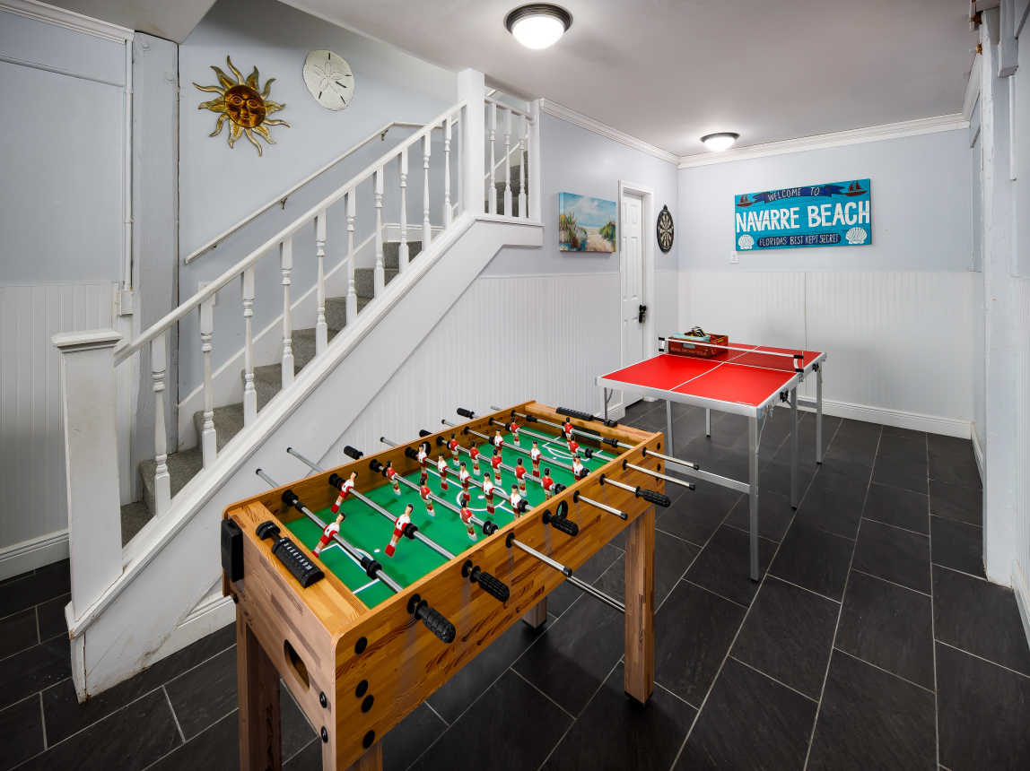 First floor gaming room and guest suite