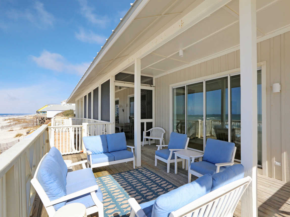 Sitting Area on Southside Gulf Front Deck