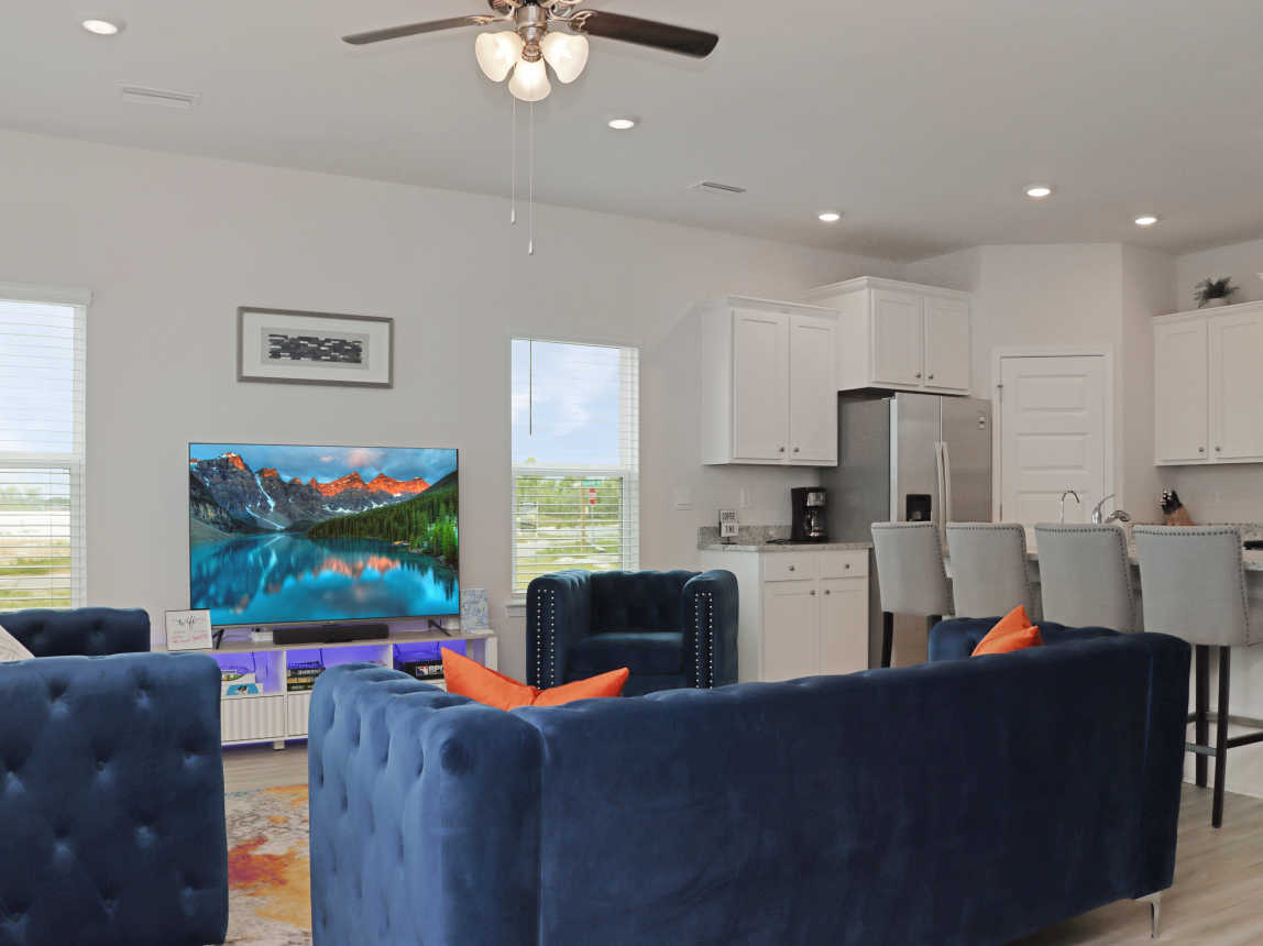 Living Area and Kitchen