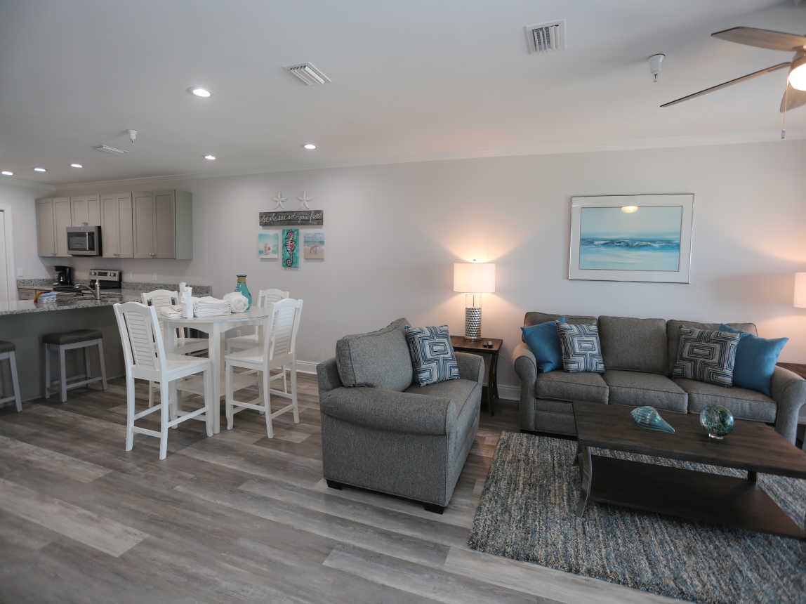 Living, Dining and Kitchen