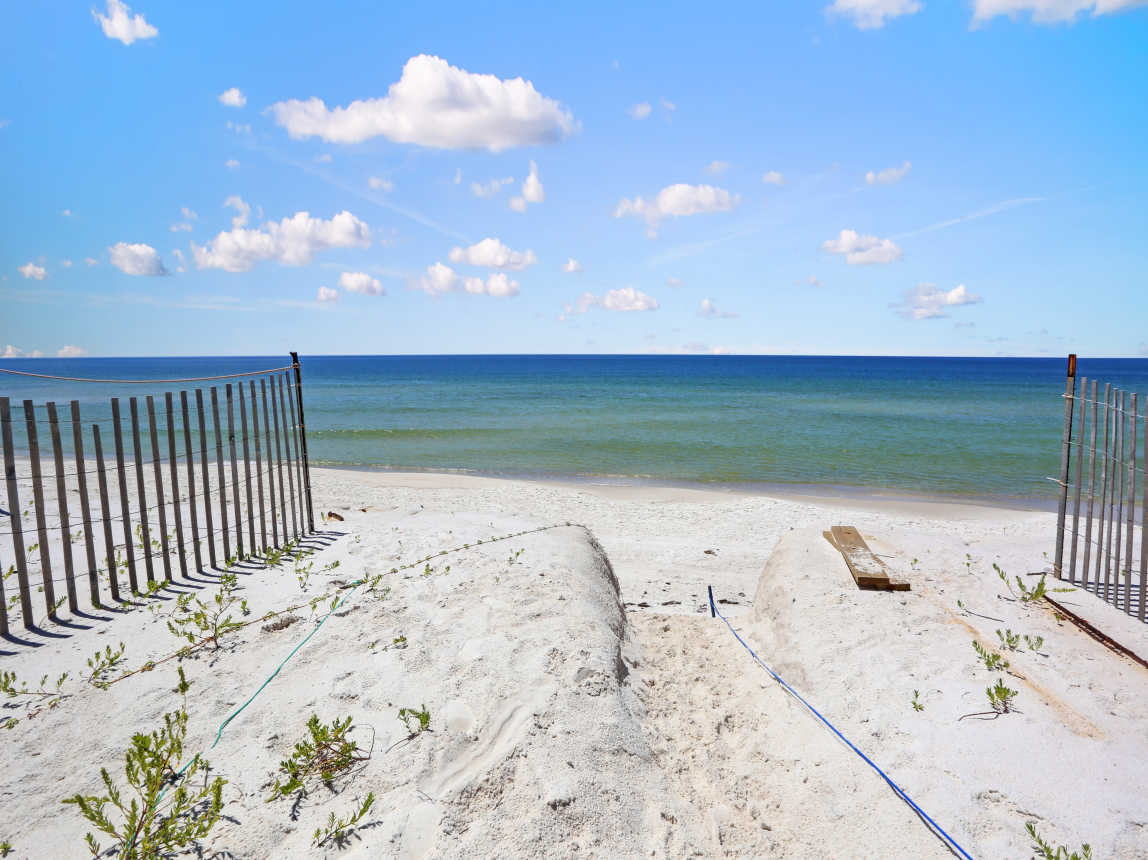 Beach in Front of Property
