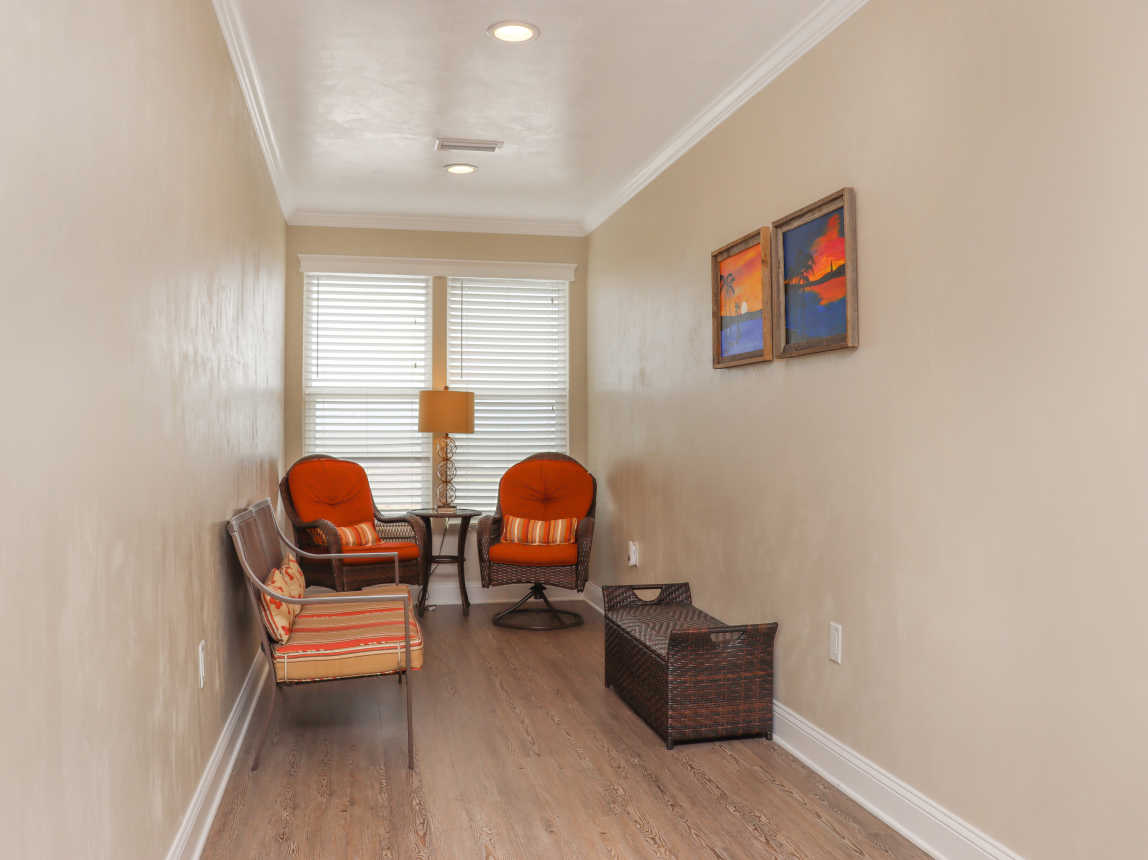 Top Floor Sitting Space with Beach View