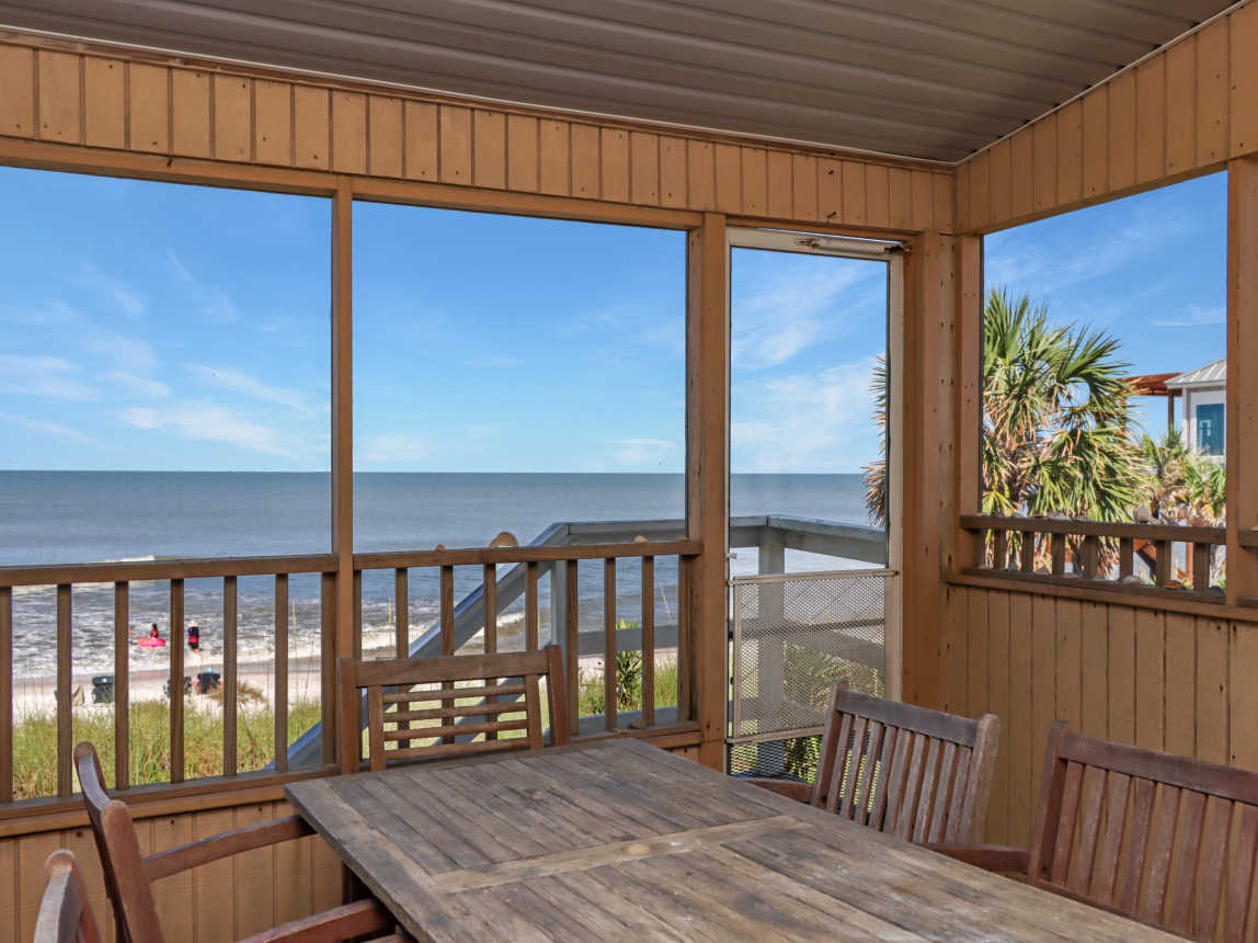 Beach Front Screened Deck