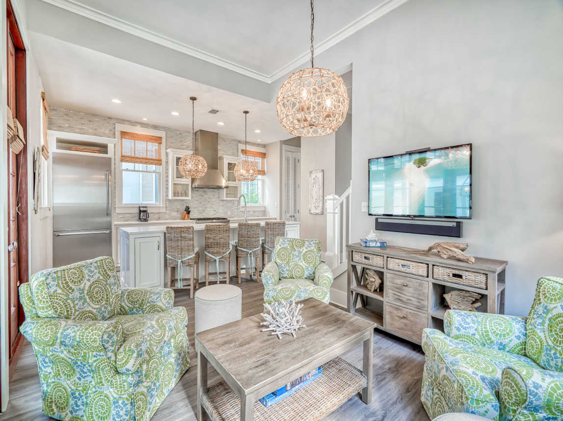 Formal Sitting Area - Equipped with a Large Flat Screen and Sonos Sound Bar