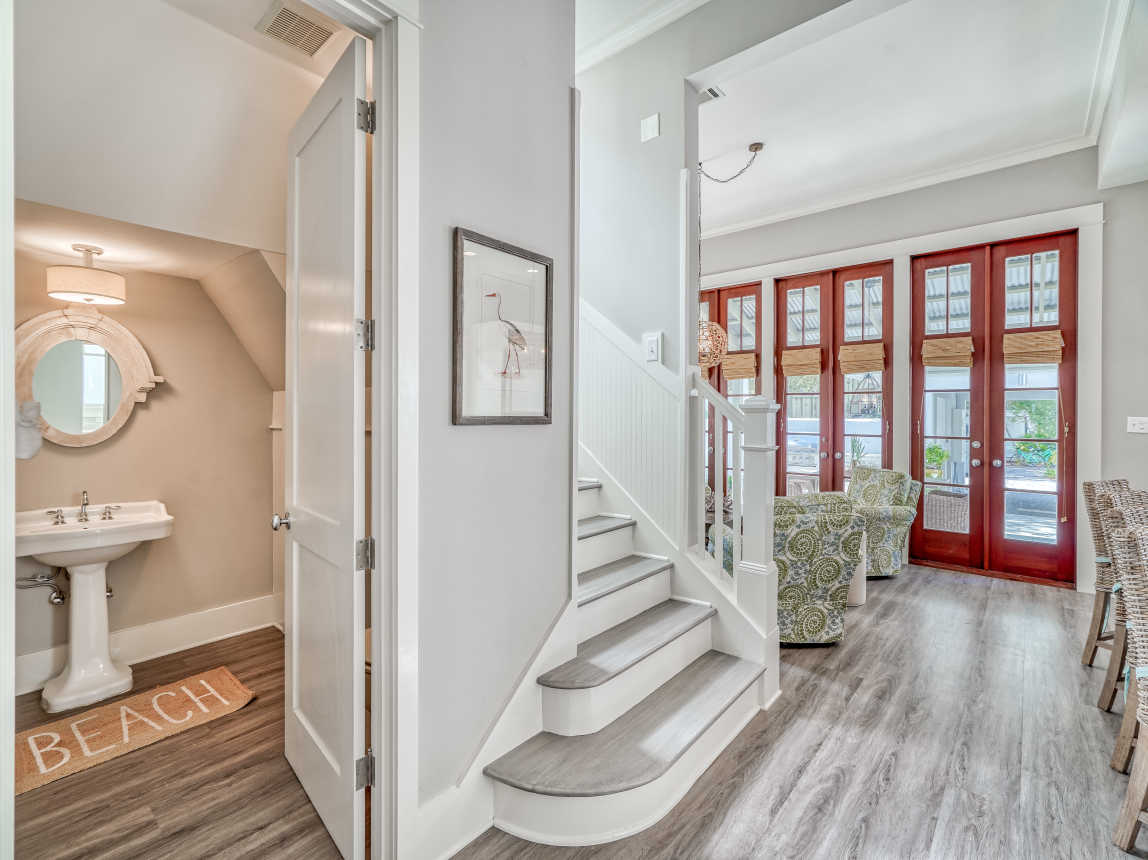 1st Floor Powder Room - Fit with a Single Vanity