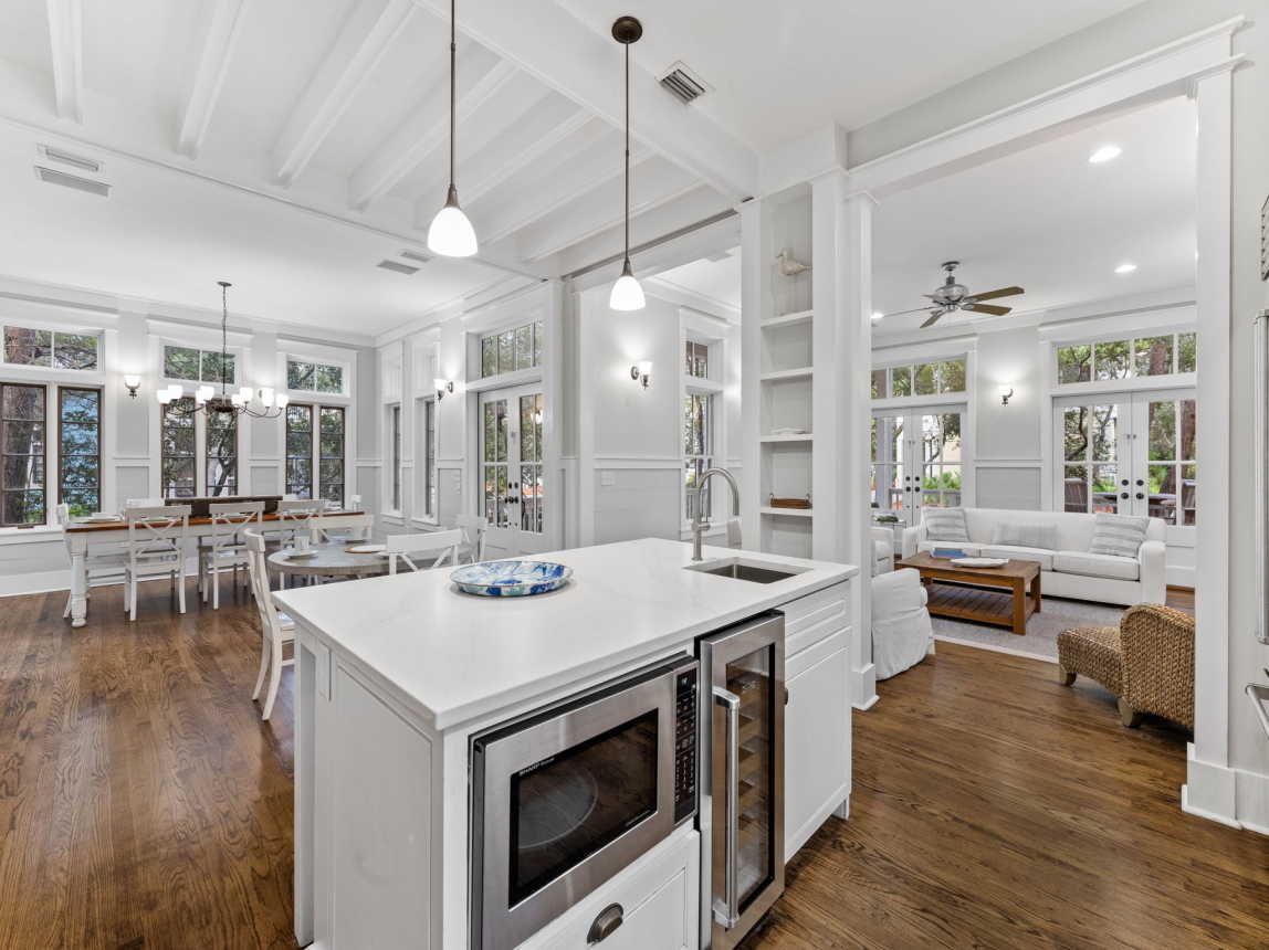 Open-Concept Kitchen, Dining & Living Areas