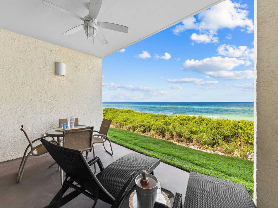 Relax on the Gulf-Front Patio or Enjoy Al Fresco Dining for 4