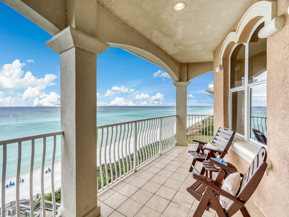 Gulf Front Balcony - Alternate View