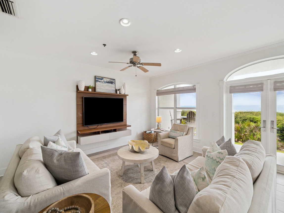 Enjoy Panoramic Gulf Views from the Living Area