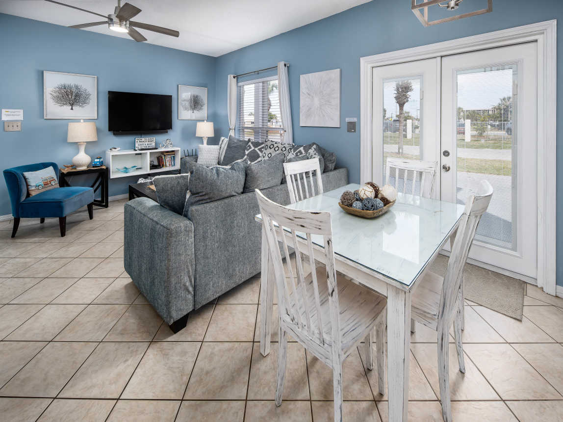 Living/Dining area with patio access