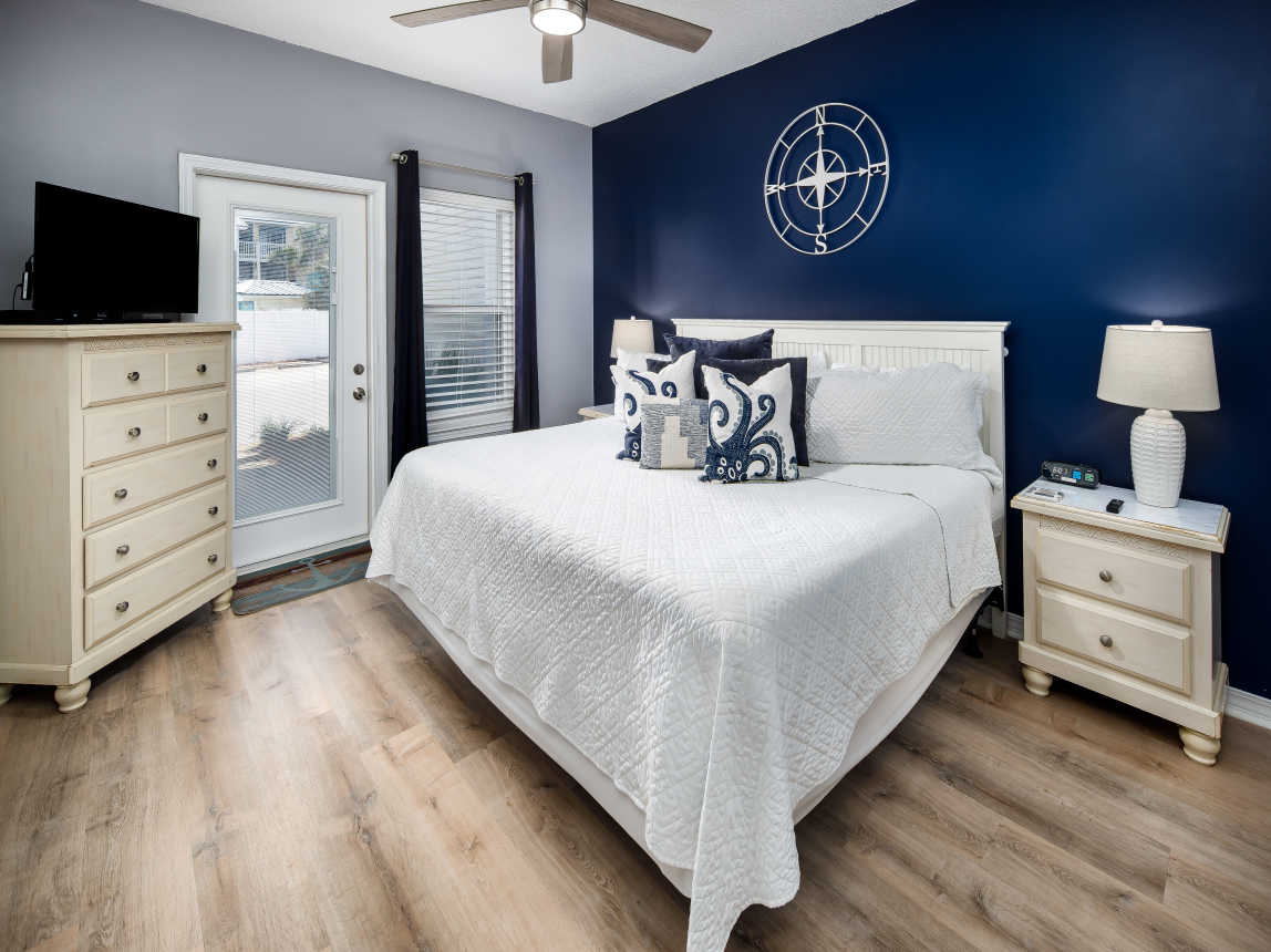 Master bedroom with king size bed