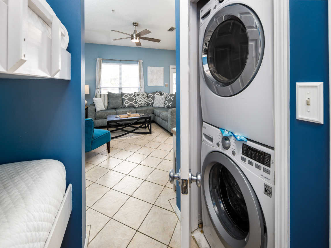 Full size stackable washer and dryer