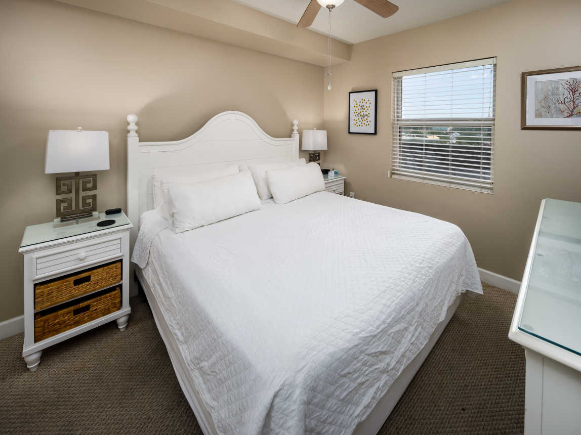 Master bedroom with king size bed