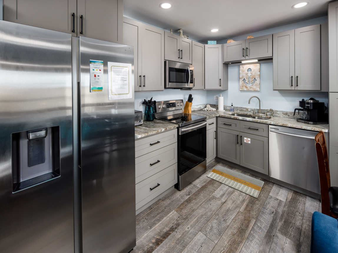 Fully stocked kitchen