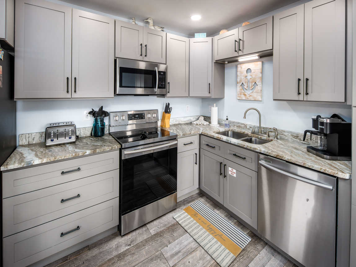 Fully stocked kitchen