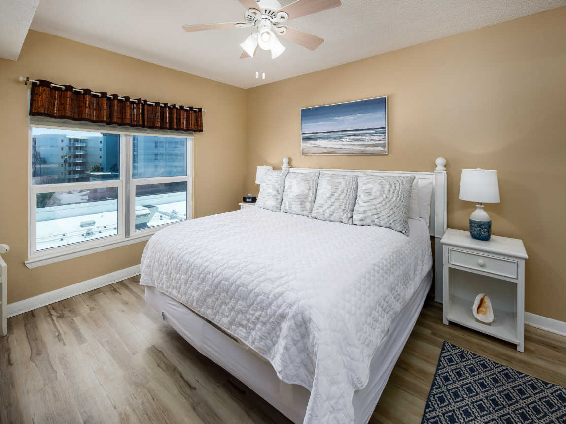 Master bedroom with king size bed