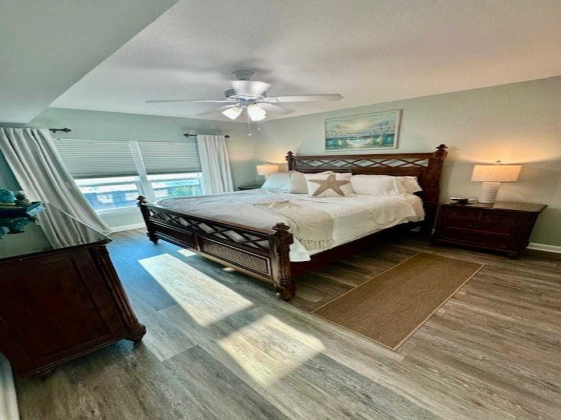 Master bedroom with king size bed