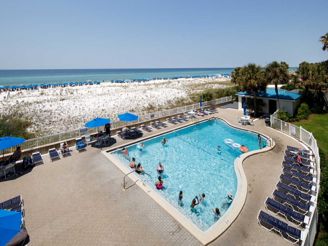 Beachfront swimming pool
