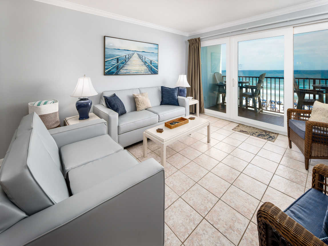 Living room with balcony access