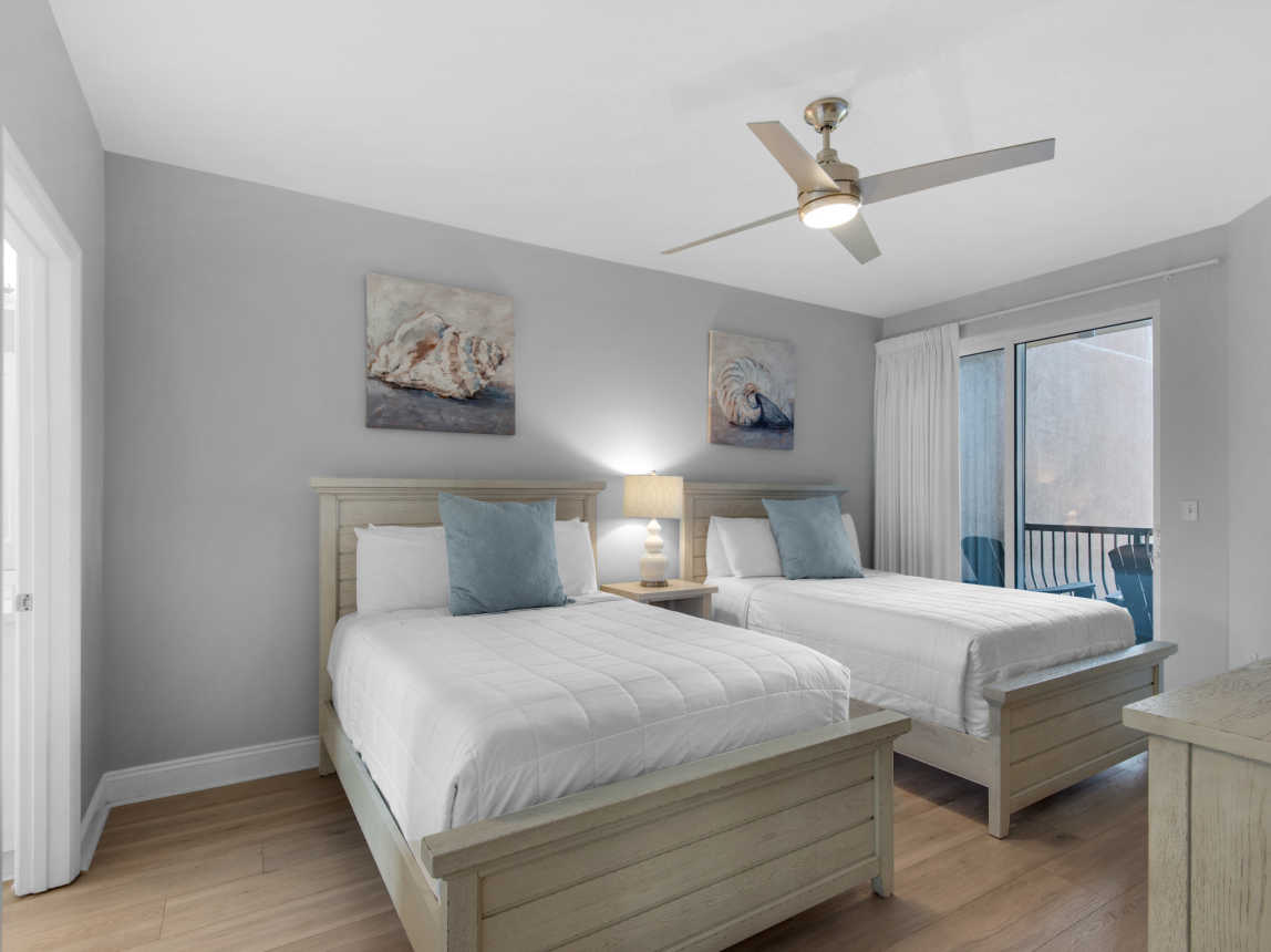 Bedroom 2 with Two Double Beds