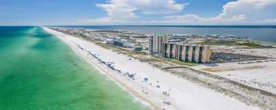 A beautiful aerial view of Navarre Towers and Gulf of Mexico
