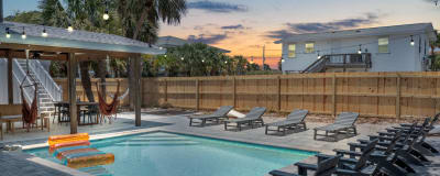 Cool off in the 14x18 pool, with a max 5' depth. Pool heat available for a fee.