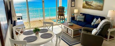 Beautiful Gulf views from the Kitchen and Living room area