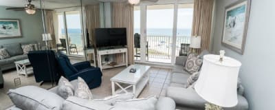 Living Room with Pullout Sleeper and Beach Views