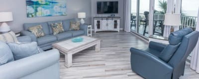 Living Room with Balcony and Ocean Views