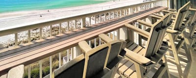 Beachfront Balcony - Waters Edge Resort Unit 604 Okaloosa Island Fort Walton Beach Vacation Rentals by Sunset Resort Rentals