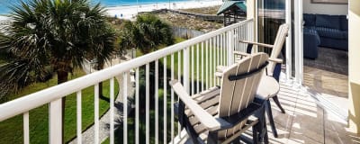 Beacfront Balcony - Waters Edge Resort Unit 304 Okaloosa Island Fort Walton Beach Vacation Rentals by Sunset Resort Rentals