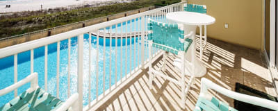 Private Balcony - Waters Edge Resort Unit 311 Okaloosa Island Fort Walton Beach Vacation Rentals