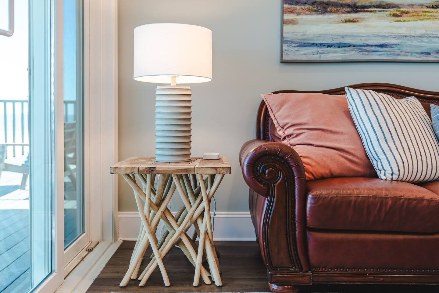 SunScape's Driftwood End Tables Enhance the Costal Chic Decor