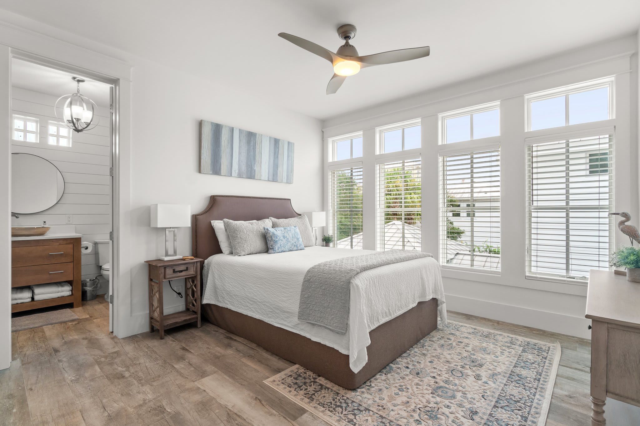 Queen Bedroom with adjoining full bathroom