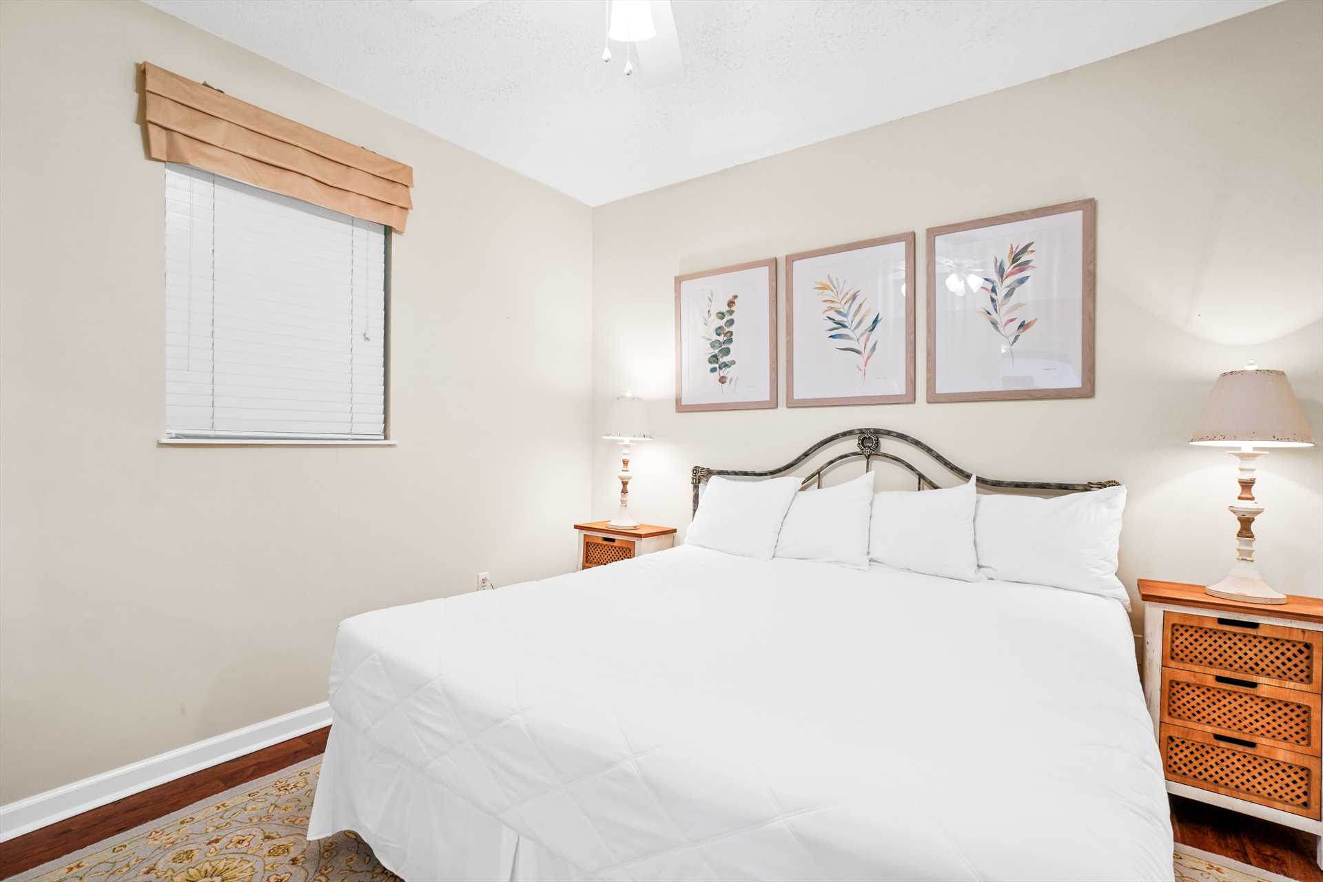 king bed in bedroom 1