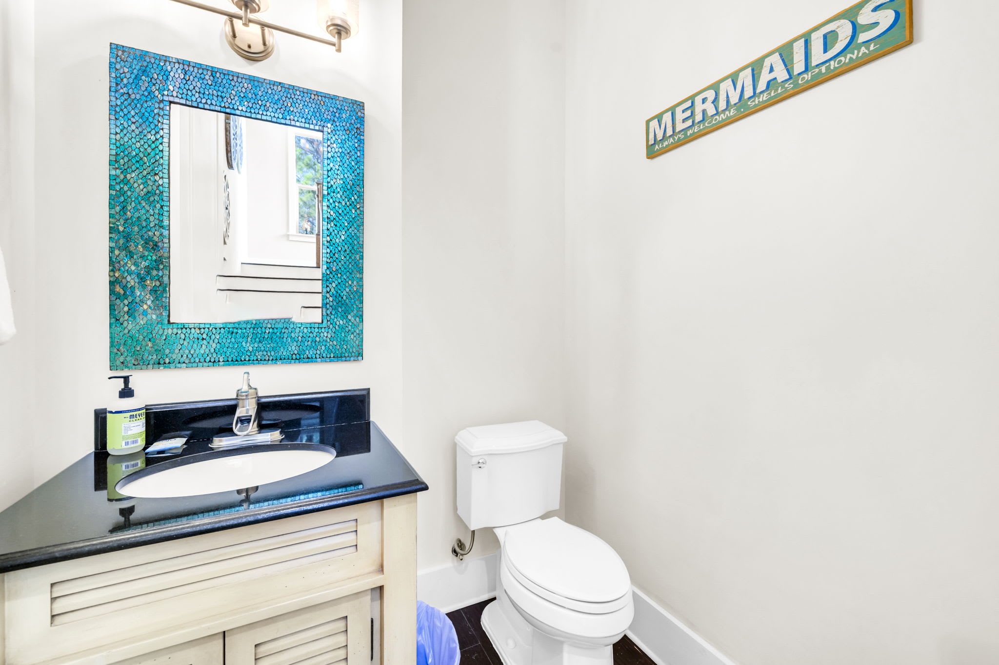 Powder room on first floor.