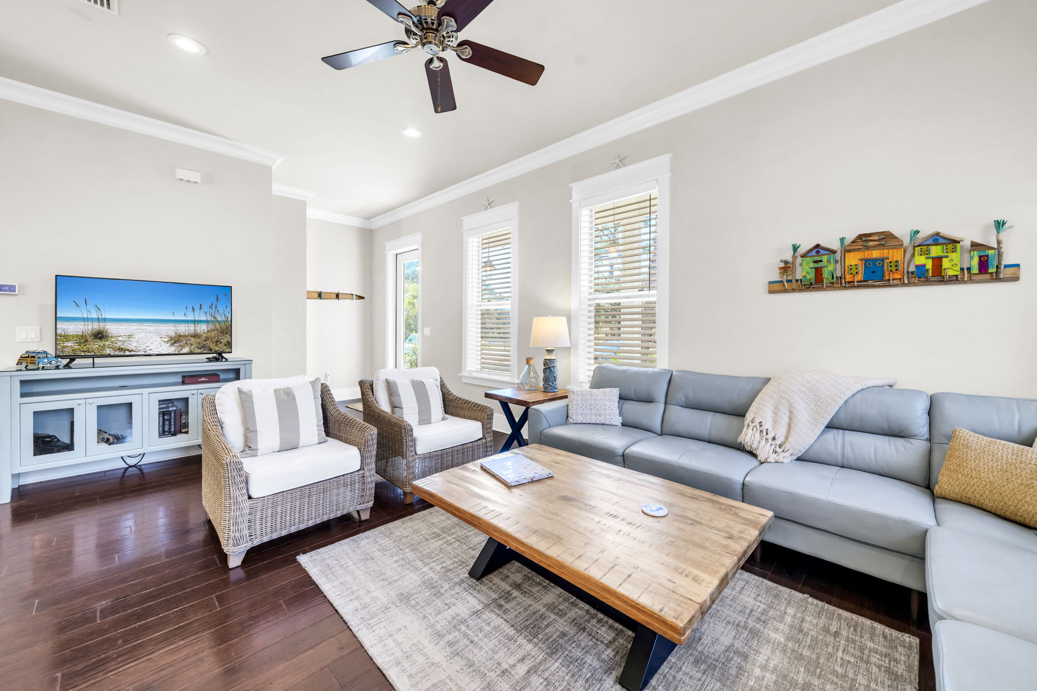 Spacious living room.  Lots of seating for you and your guests.