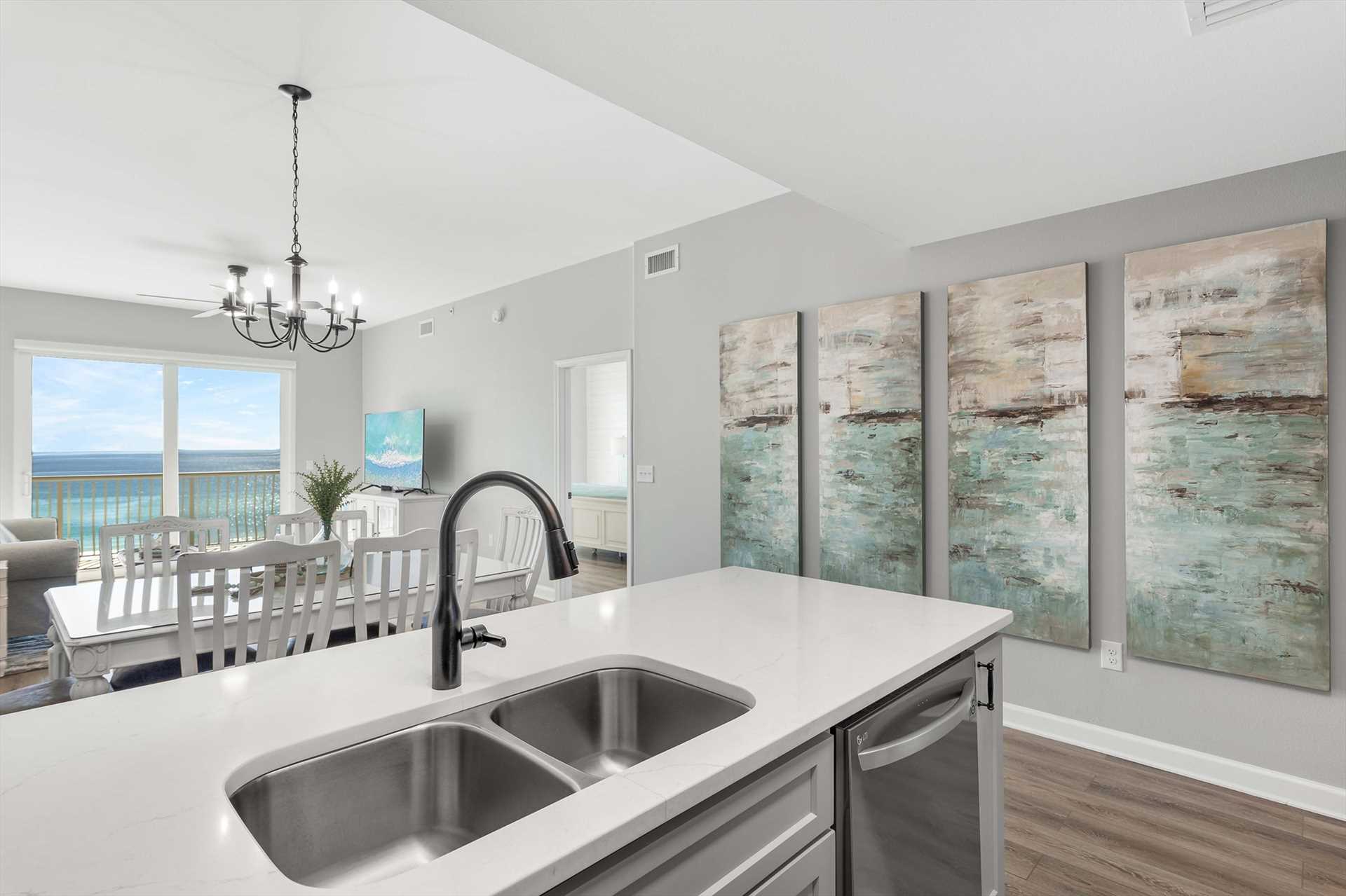 View from kitchen beach retreat rentals miramar beach 406 View from kitchen beach retreat rentals miramar beach 406