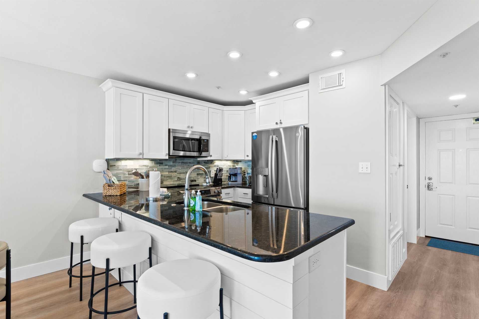 	"Rinse off the salt in style: a spa-like walk-in shower plus fluffy towels = instant vacation reset."